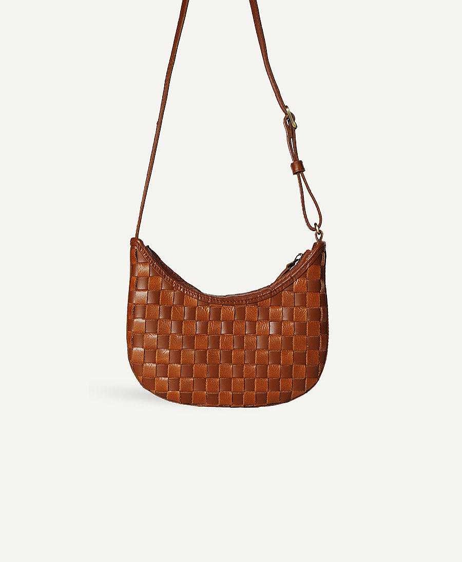 Damen BEMBIEN Taschen | Gewebte Umh Ngetasche "Mini Sling" - Copper X Sienna