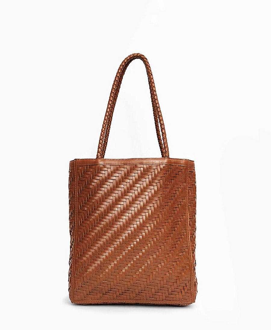 Damen BEMBIEN Taschen | Gewebte Ledertasche "Le Tote" - Sienna