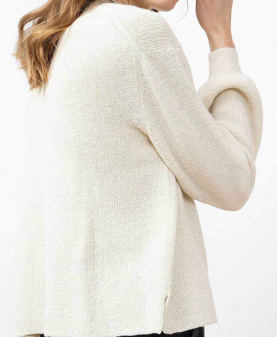 Damen JUNGLE FOLK Oberteile | Kurzer Strickpullover H Lo - Ivory / Creme