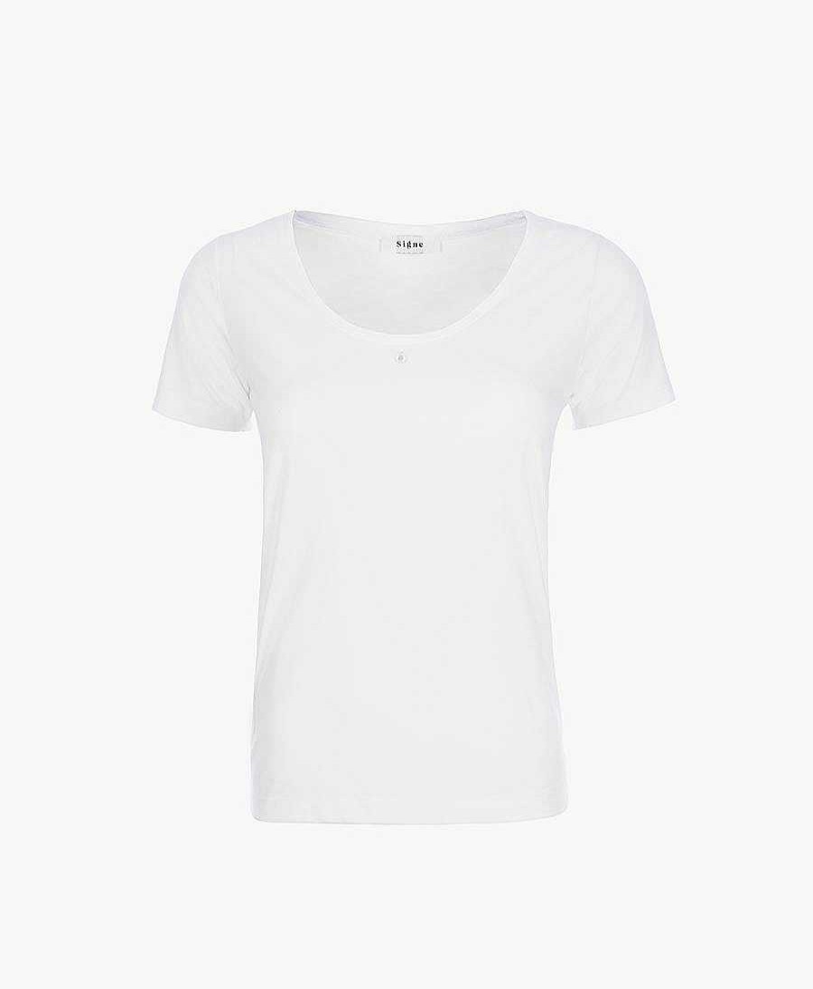 Damen By Signe Oberteile | Suyu T-Shirt Aus Baumwolle - Weiss