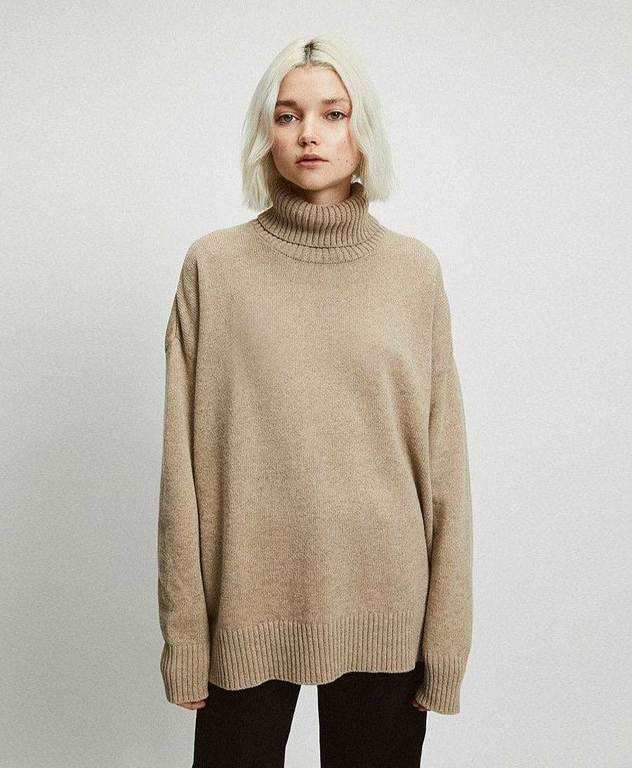 Damen Rita Row Oberteile | Rollkragenpullover Teton - Beige