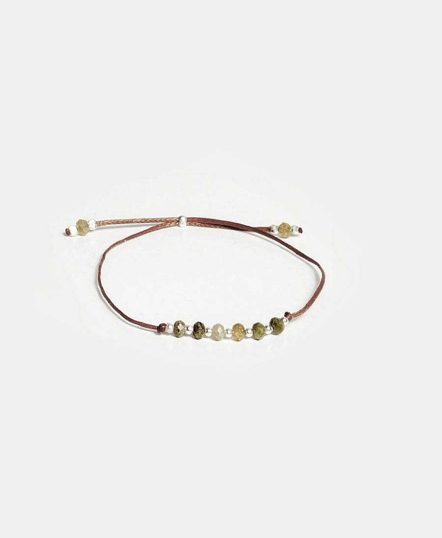 Damen YOOMEE Bracelet & Armringe | Bracelet Small But Mighty Silber - Gr Ner Achat - Rostbraun