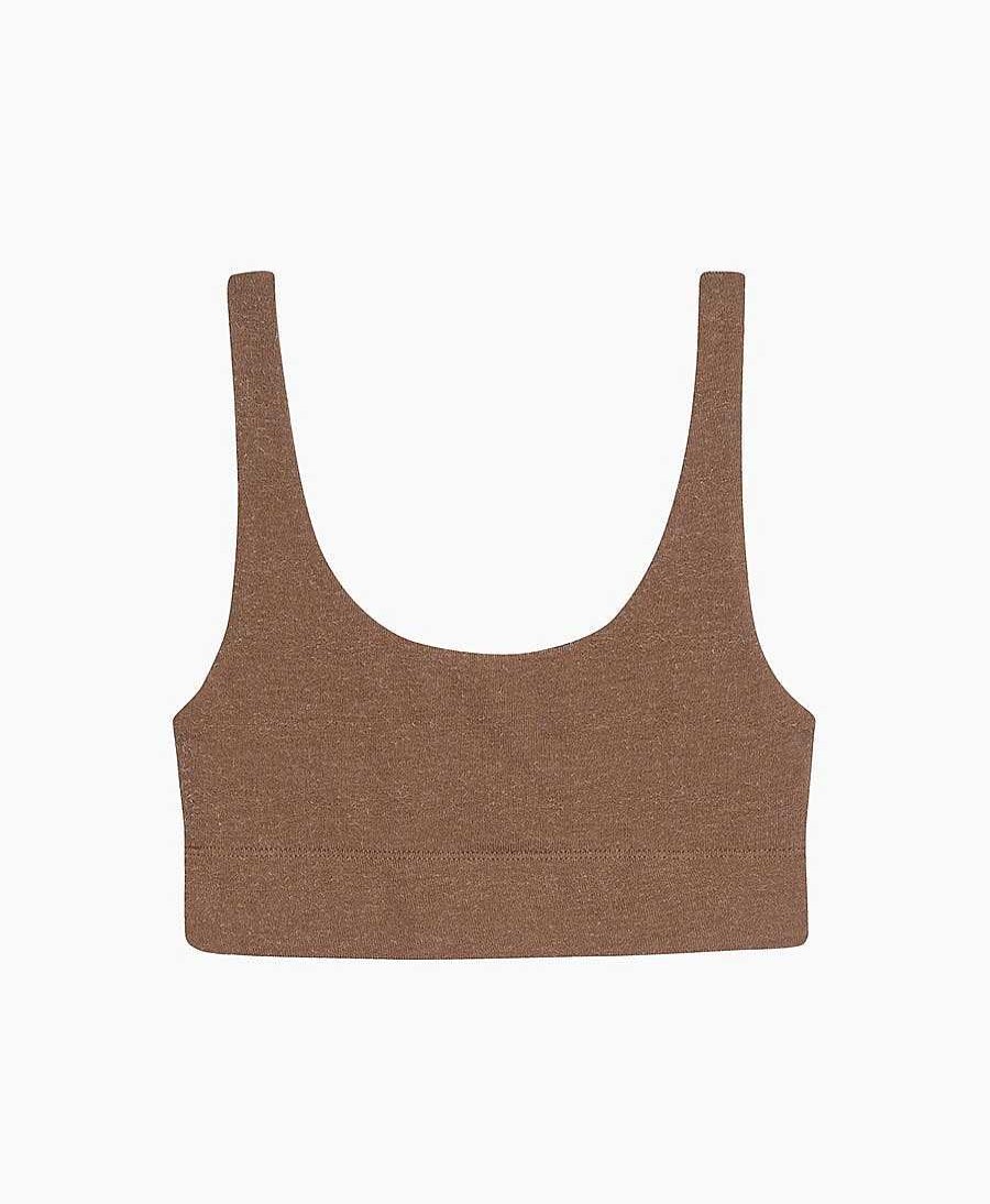 Damen DONNI. Oberteile | The Sweater Bra Top - Braun / Camel