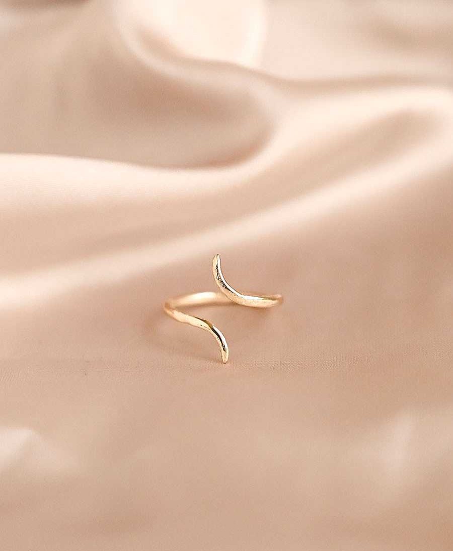 Damen Wild Fawn Fingerringe | Fingerring Gold "Split Eclipse Open Ring"