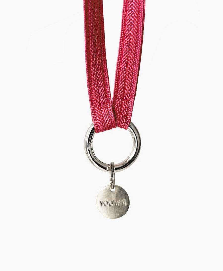 Lifestyle YOOMEE Schl Sselanh Nger | Kurzes Schl Sselband "Zahra Mini" Mit Silbrigem Karabiner - Sweet Pink