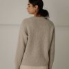 Damen BARE Knitwear Oberteile | Alpaca Crew Strickpullover Jude - Hellgrau