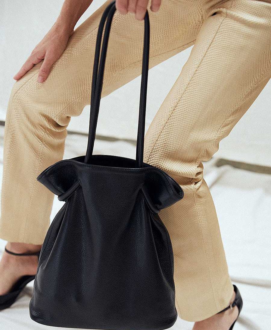 Damen Are Studio Taschen | Schultertasche Marina - Leder, Schwarz