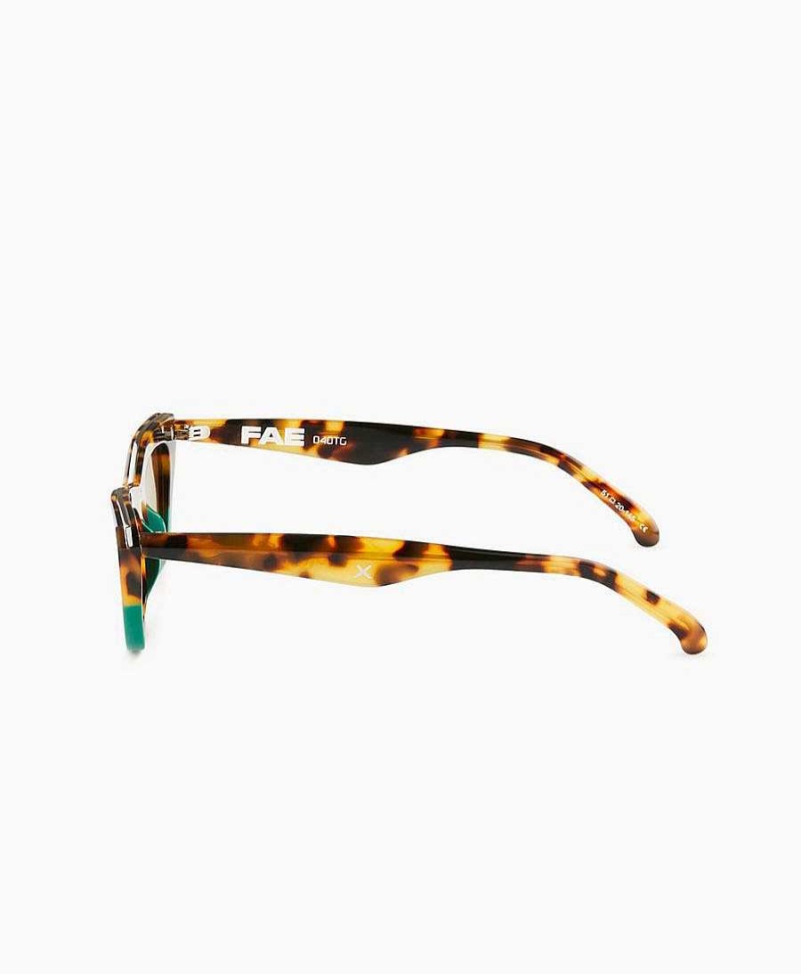 Damen Oscar x Frank Sonnenbrillen | Sonnenbrille Fae - Tortoise Green