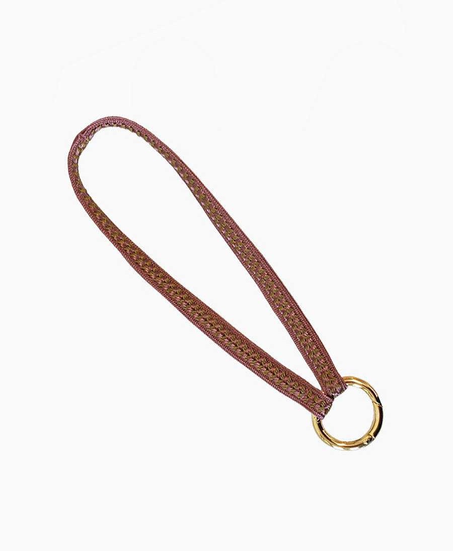 Lifestyle YOOMEE Schl Sselanh Nger | Kurzes Schl Sselband "Zahra Mini" Mit Vergoldetem Karabiner - Rosewood