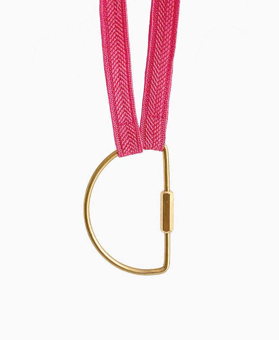 Lifestyle YOOMEE Schl Sselanh Nger | Schl Sselband Halfmoon Messing - Sweet Pink