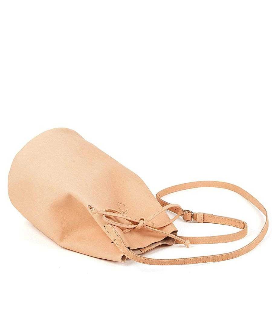 Damen Marin et Marine Taschen | Bucket Bag Aus Leder - Natur