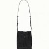 Damen Balagan Taschen | Bucket Bag Aus Leder "Dli" - Velvet - Schwarz