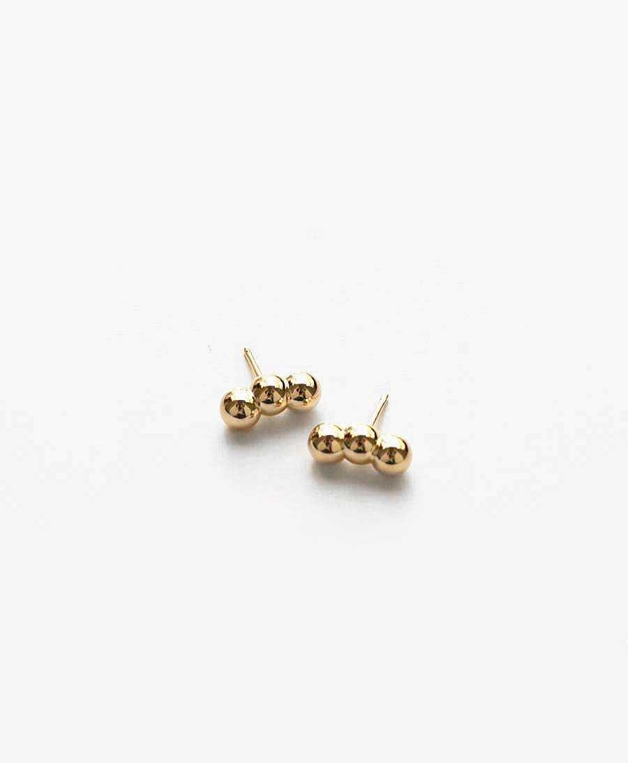 Damen V Design Lab Ohrringe | Reborn Dali' Stud - Ohrstecker Vergoldet