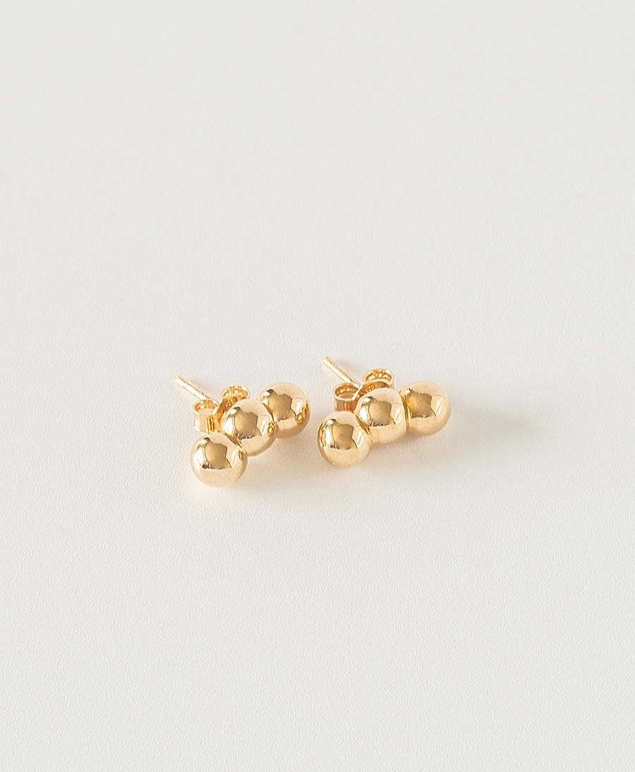 Damen V Design Lab Ohrringe | Reborn Dali' Stud - Ohrstecker Vergoldet