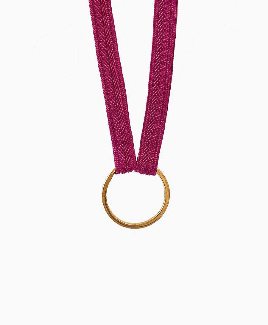 Lifestyle YOOMEE Schl Sselanh Nger | Schl Sselband Mit Goldigem Ring - Fuchsia