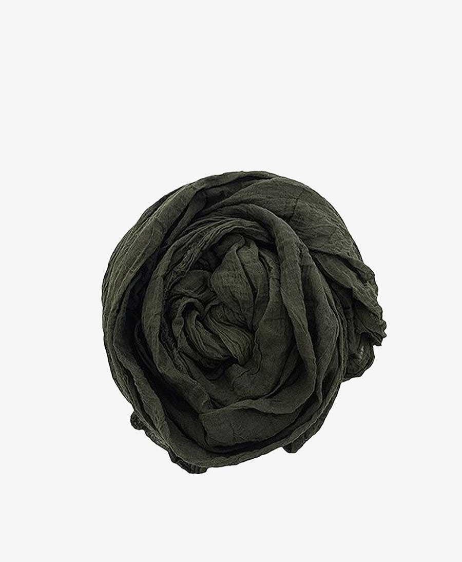 Herren ScarfShop M Tzen & Schals | Schal Aus Biologischer Baumwolle - Olivgr N