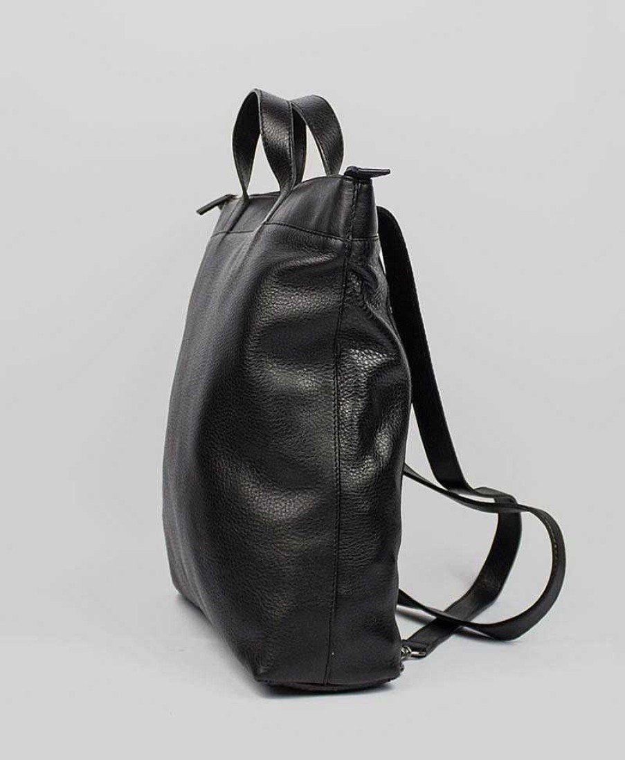 Damen Le Bas Rucks Cke | Tasche Und Rucksack In Einem Aus Schwarzem Leder