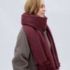 Damen Bufandy M Tzen, H Te & Schals | Halstuch Alpaka Schal - Solid Merlot