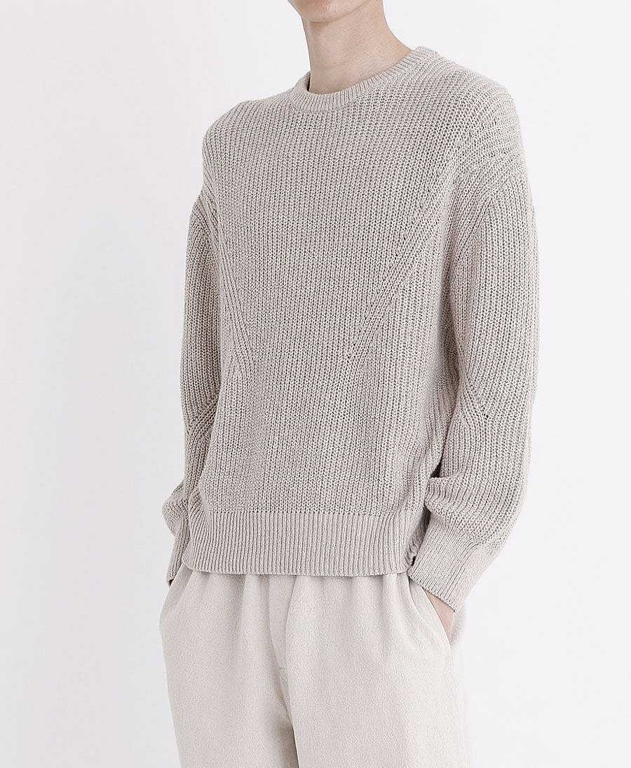 Damen 7115 by Szeki Oberteile | Strickpullover Poet Sleeves Sweater - Chickpea