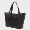 Damen PARK Taschen | Schultertasche Tote Bag Aus Schwarzem Leder