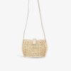 Damen BEMBIEN Taschen | Gewebte Umh Ngetasche "Paola" - Cream - Rattan Und Leder