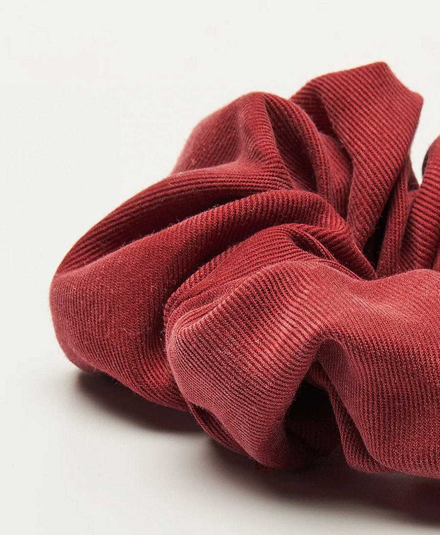 Damen YOOMEE Haaraccessoires | Medina Scrunchie Aus Tencel - Weinrot