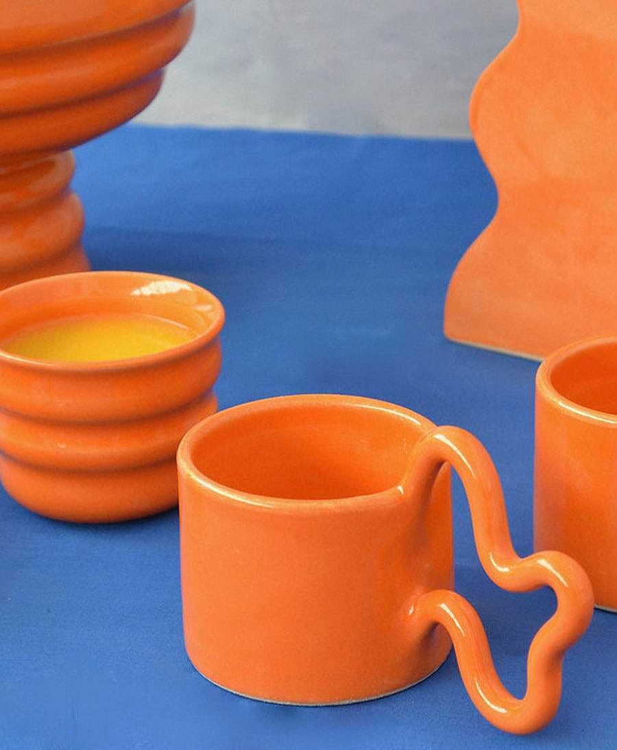 Lifestyle Florence Mytum K Che | Tasse Aus Keramik - Wiggle Mug Orange