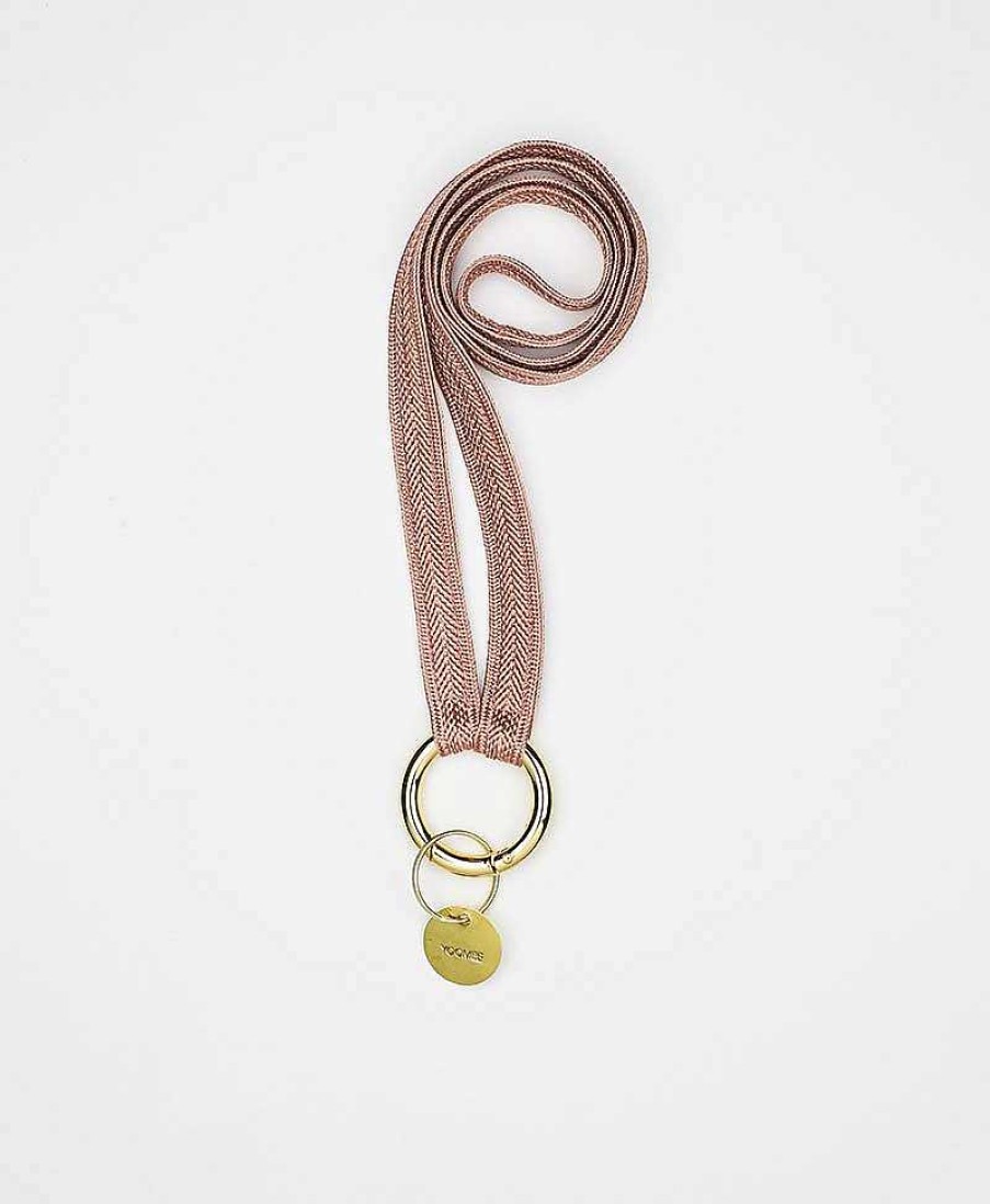 Lifestyle YOOMEE Organisation | Schl Sselband Vergoldeter Karabiner - Juicy Peach