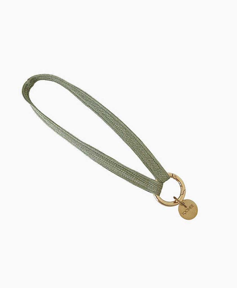 Lifestyle YOOMEE Organisation | Kurzes Schl Sselband "Zahra Mini" Mit Vergoldetem Karabiner - Sage