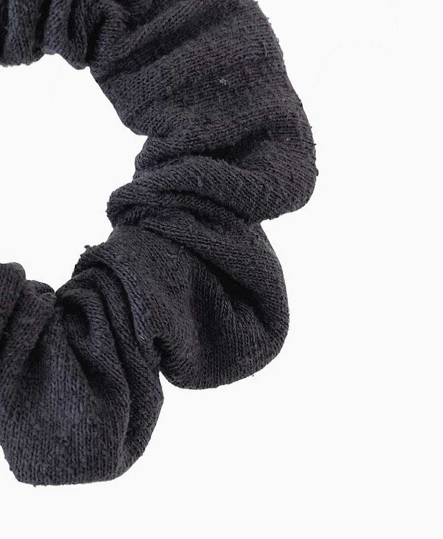 Damen Clomes Haaraccessoires | Scrunchie Aus Bourette Seide - Schwarz