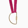 Lifestyle YOOMEE Schl Sselanh Nger | Schl Sselband "Fatima" Halfmoon Messing - Magenta