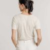 Damen LAUDE the Label Oberteile | T-Shirt Aus Seide - Creme