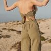 Damen Morena Isabel Unterteile | Hose Poppy Oliv Aus Musselin