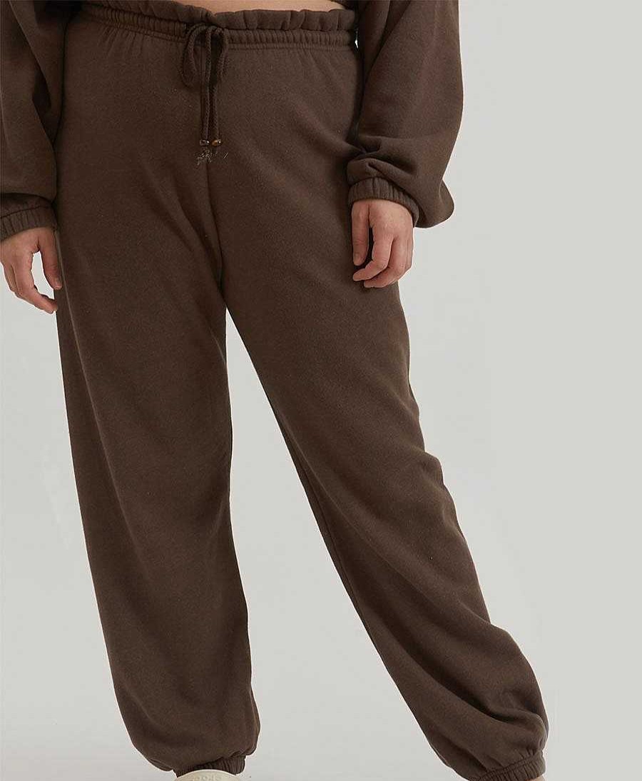 Damen DONNI. Unterteile | Trainerhose Vintage Fleece Sweatpant - Dunkelbraun