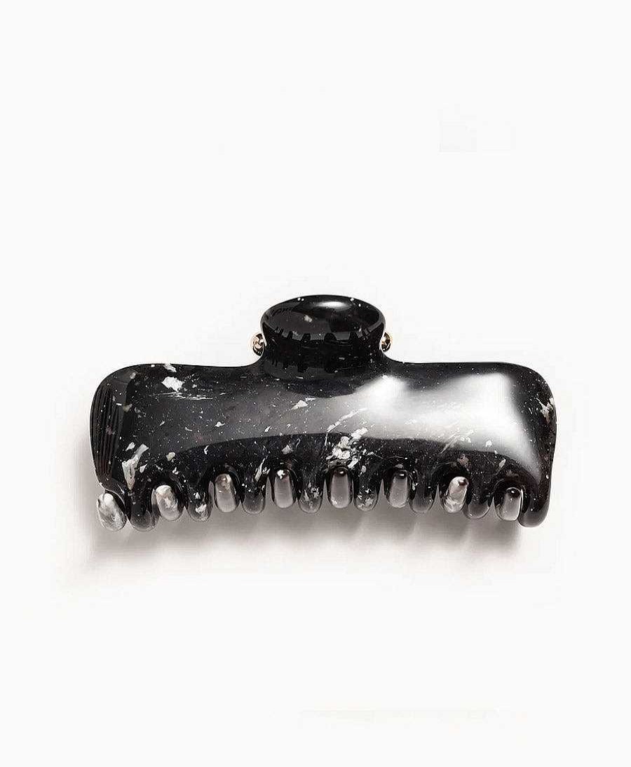 Damen UNDO Haaraccessoires | Grosse Haarklammer - Black Marble Claw Clip