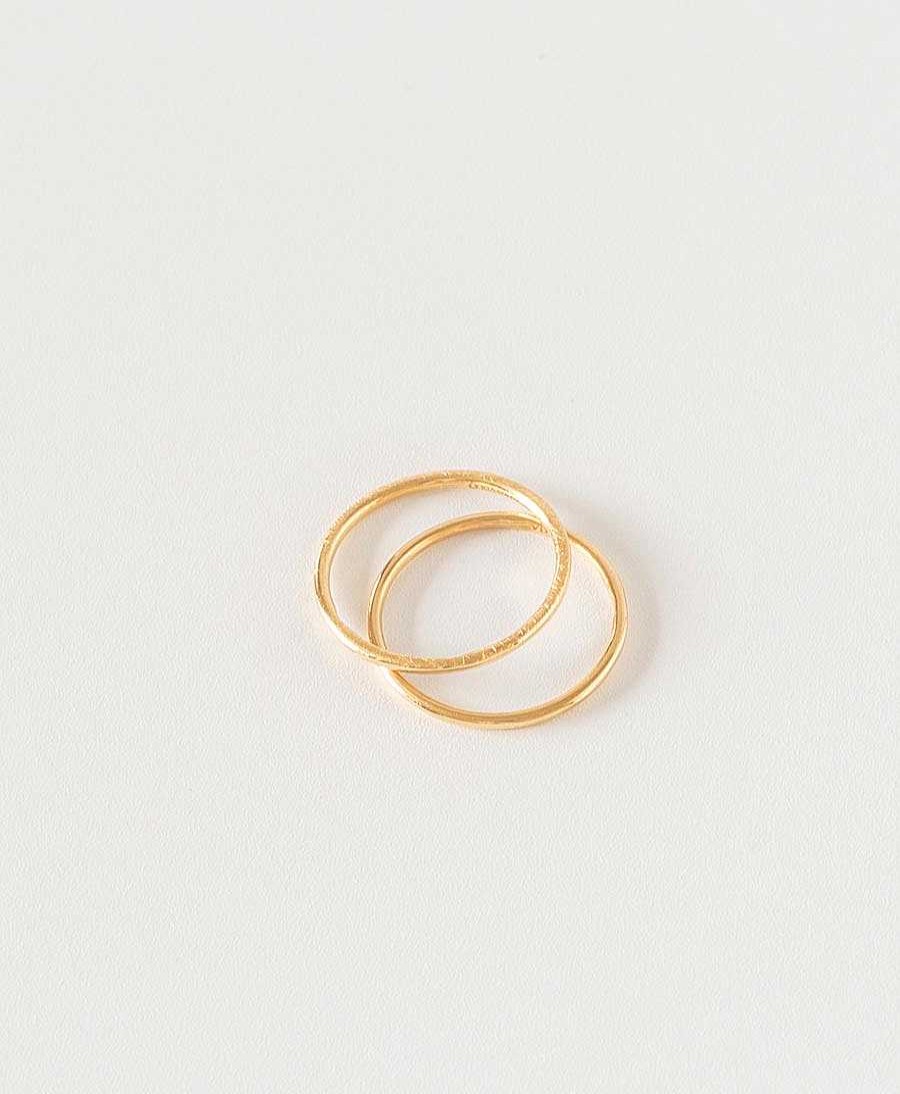 Damen V Design Lab Fingerringe | Essentials Thin Ring Vergoldet