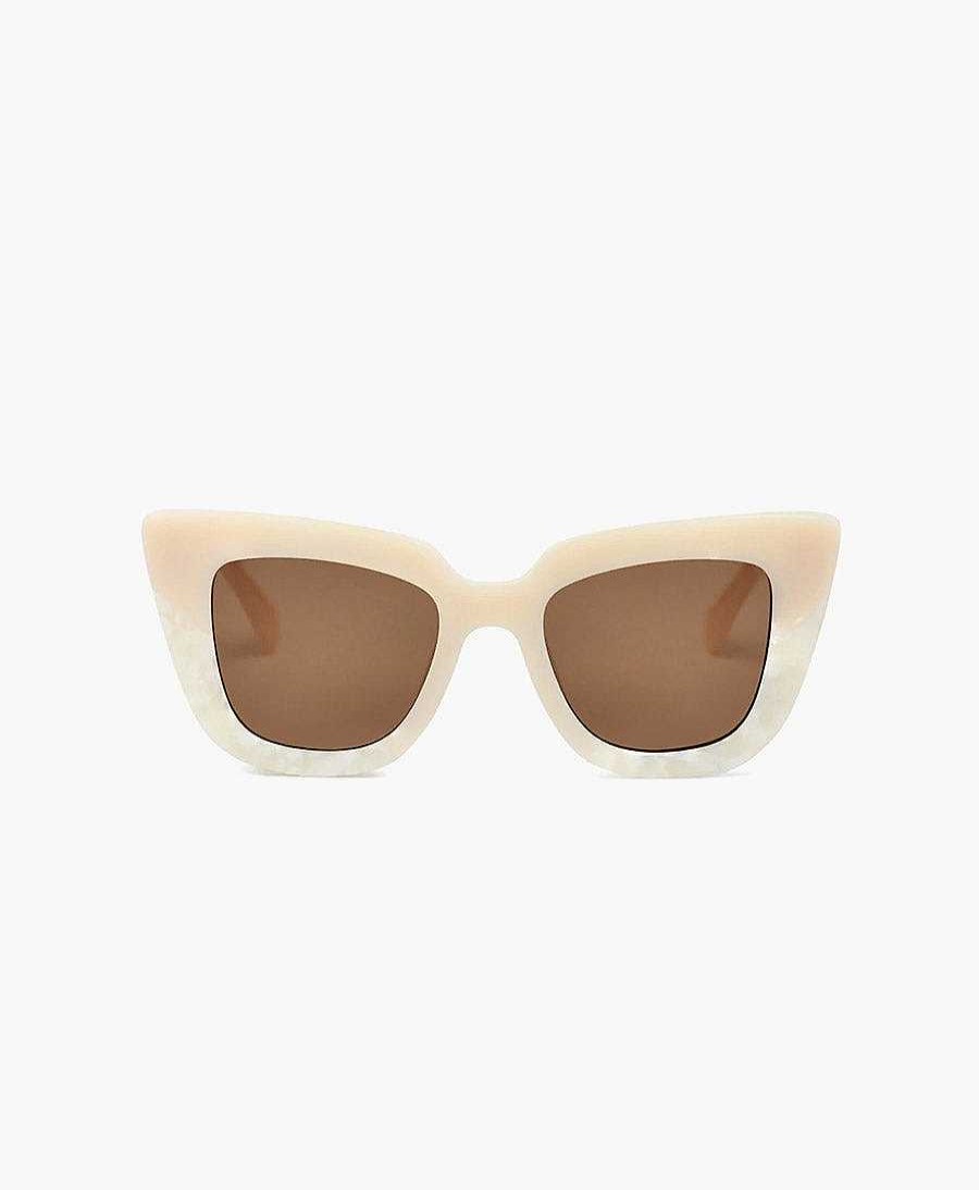 Damen Oscar x Frank Sonnenbrillen | Sonnenbrille Fairfax - Cream Pearl