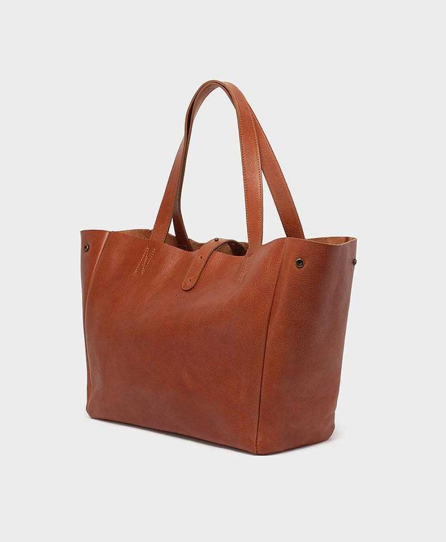 Damen PARK Taschen | Schultertasche Tote Bag Aus Braunem Leder