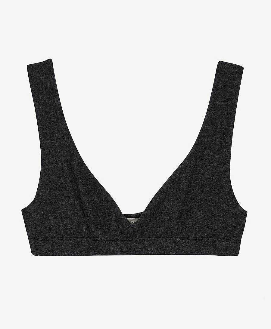 Damen DONNI. Oberteile | The Sweater Bralette - Anthrazit