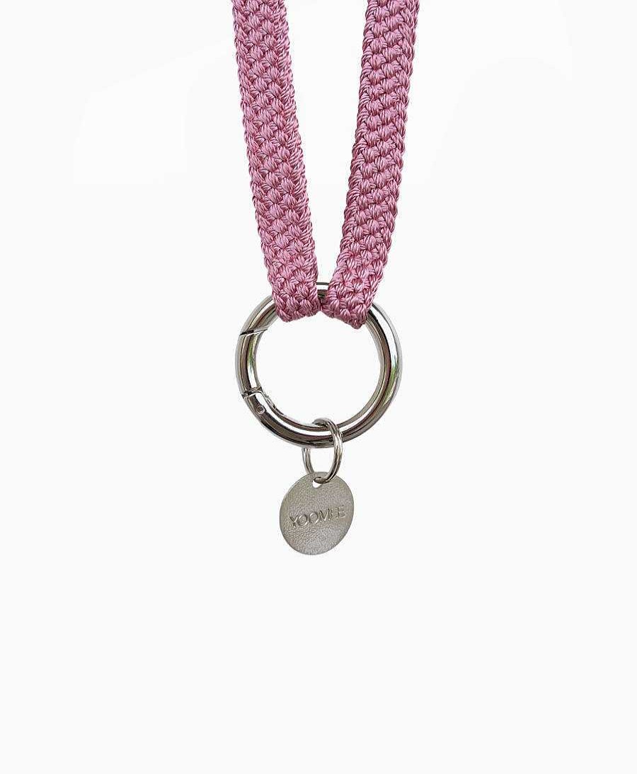 Lifestyle YOOMEE Schl Sselanh Nger | Schl Sselband "Fatima" Silbriger Karabiner - Pink