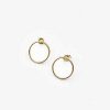 Damen V Design Lab Ohrringe | Small Circle Ohrstecker Vergoldet