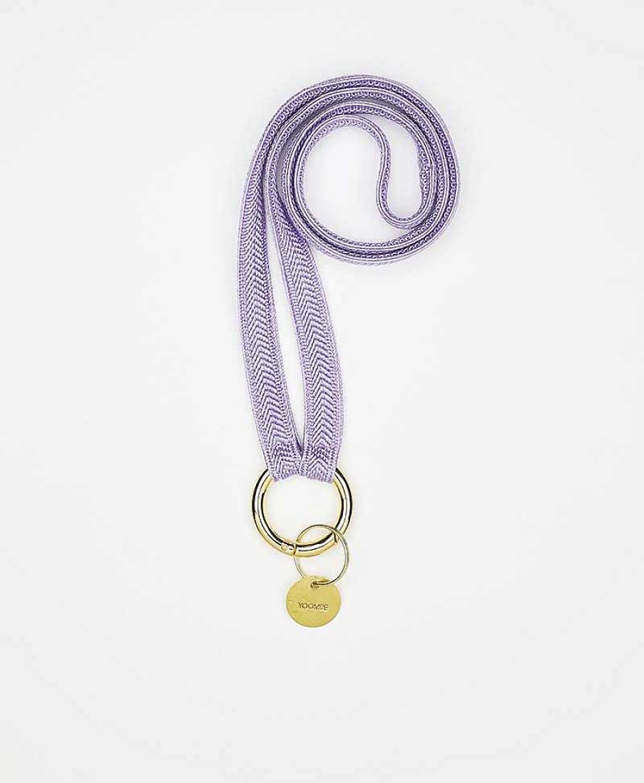 Lifestyle YOOMEE Schl Sselanh Nger | Schl Sselband Vergoldeter Karabiner - Lilac Blossom