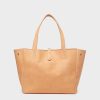 Damen PARK Taschen | Schultertasche Tote Bag Aus Naturfarbenem Leder