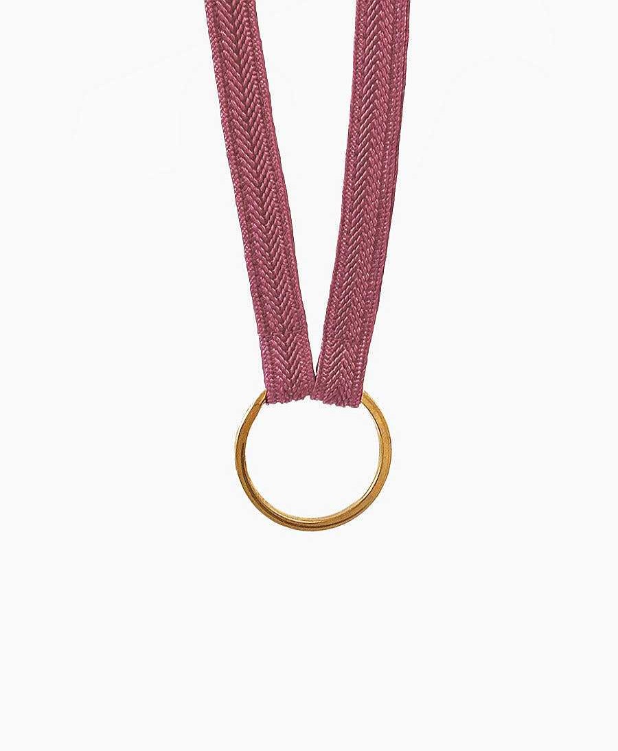 Lifestyle YOOMEE Schl Sselanh Nger | Schl Sselband Mit Goldigem Ring - Red Ochre