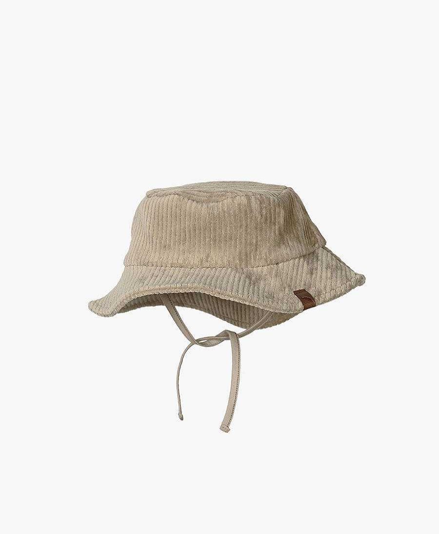 Kinder Kidwild Accessoires F R Kinder | Corduroy Bucket Hat - Fischerhut Aus Cord - Pebble