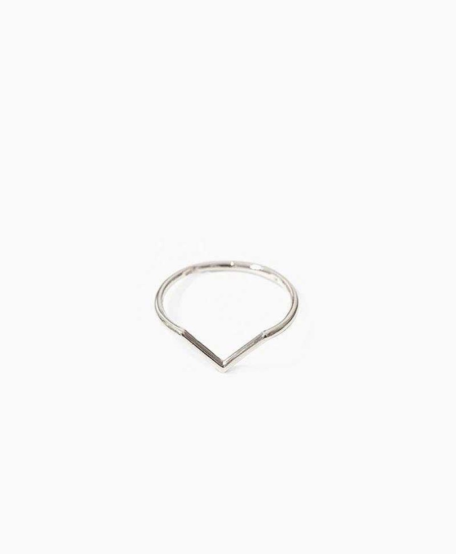 Damen V Design Lab Fingerringe | V Ring Mit Weissgold Vergoldet