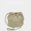 Damen Modern Weaving Taschen | Kleine Beuteltasche "Drum Drawstring Bucket" - Lammleder, Pastellgr N