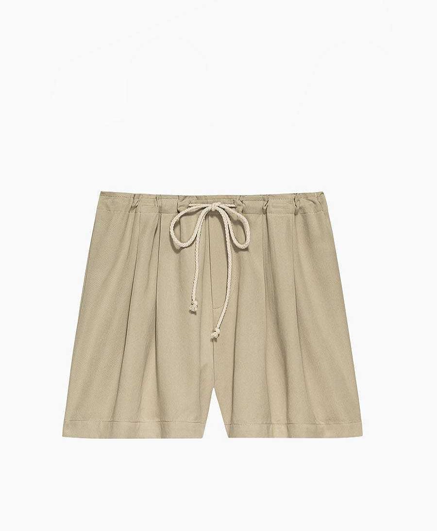 Damen DONNI. Unterteile | Pleated Short - Lychee / Beige