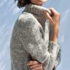 Damen JUNGLE FOLK Oberteile | Rollkragenpullover Ode - Grau (Undyed)