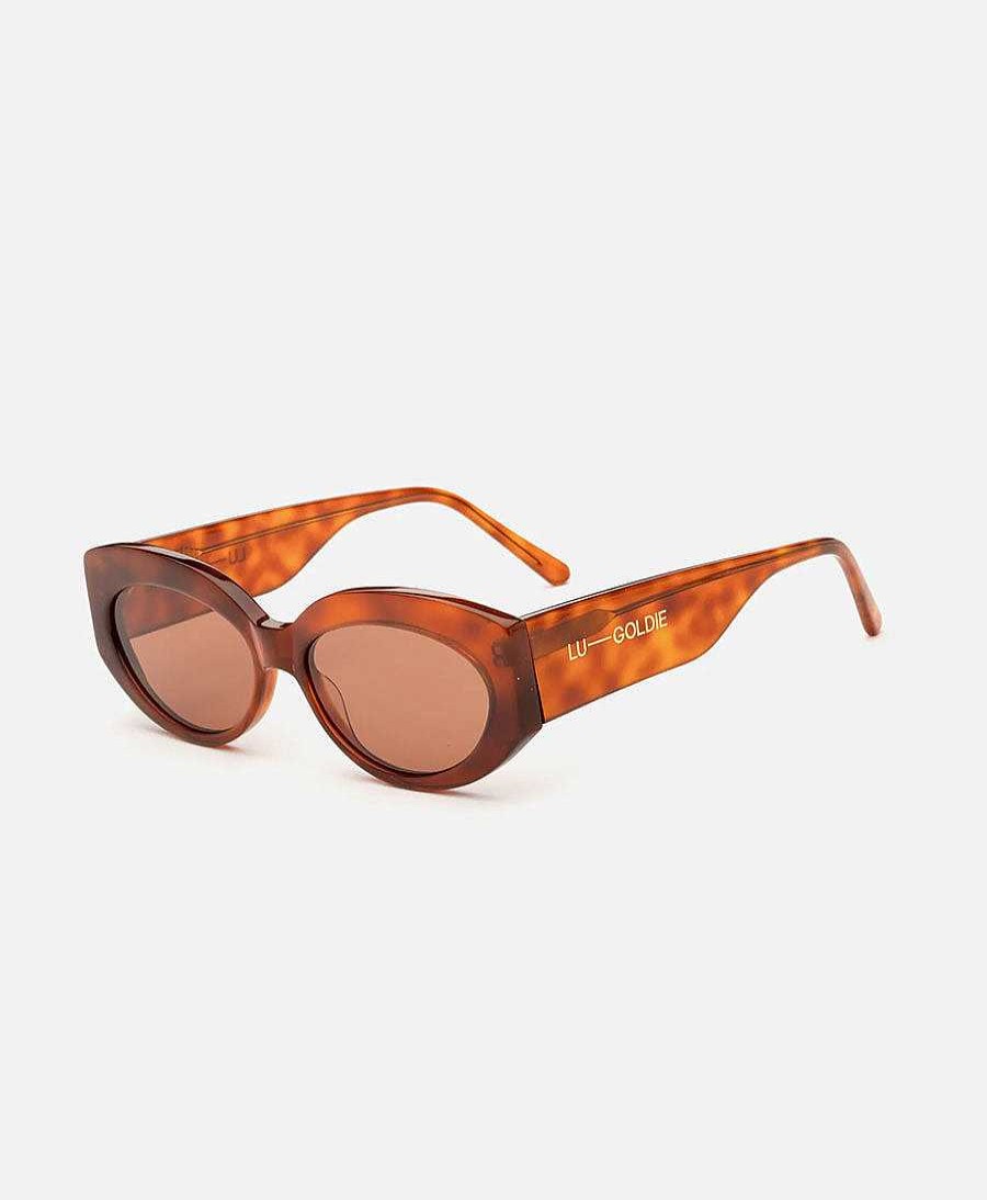 Damen Lu Goldie Sonnenbrillen | Sonnenbrille Aur Lie - Chestnut